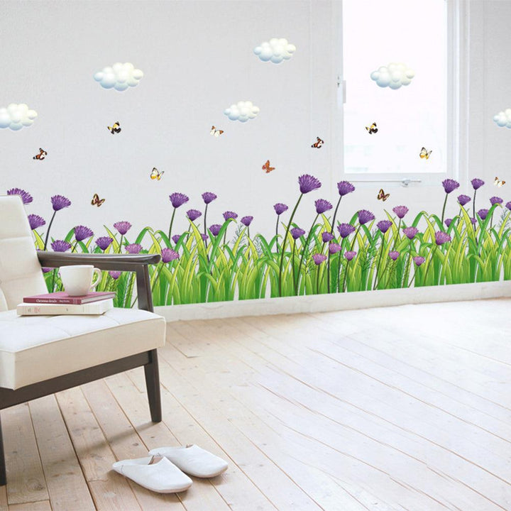 Lisslune | Vibrant Cornflower Butterfly PVC Wall Art - Natural Elegance for Home Decor