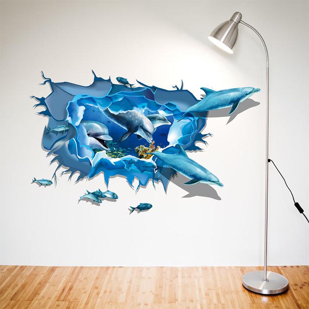 Lisslune | 3D Dolphin PVC Wall Decoration Stickers for Easy Home Transformation