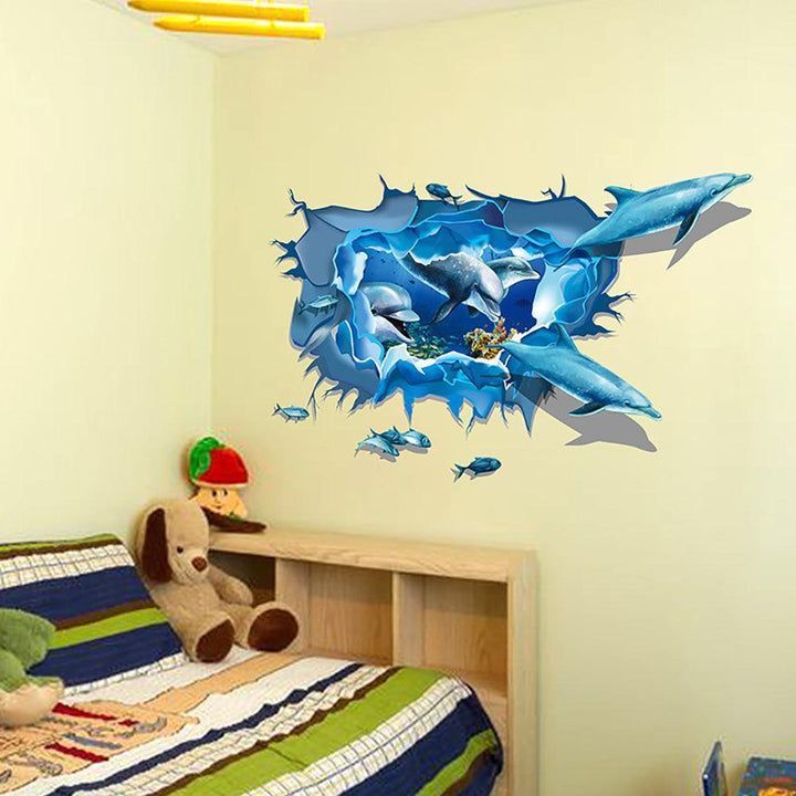 Lisslune | 3D Dolphin PVC Wall Decoration Stickers for Easy Home Transformation