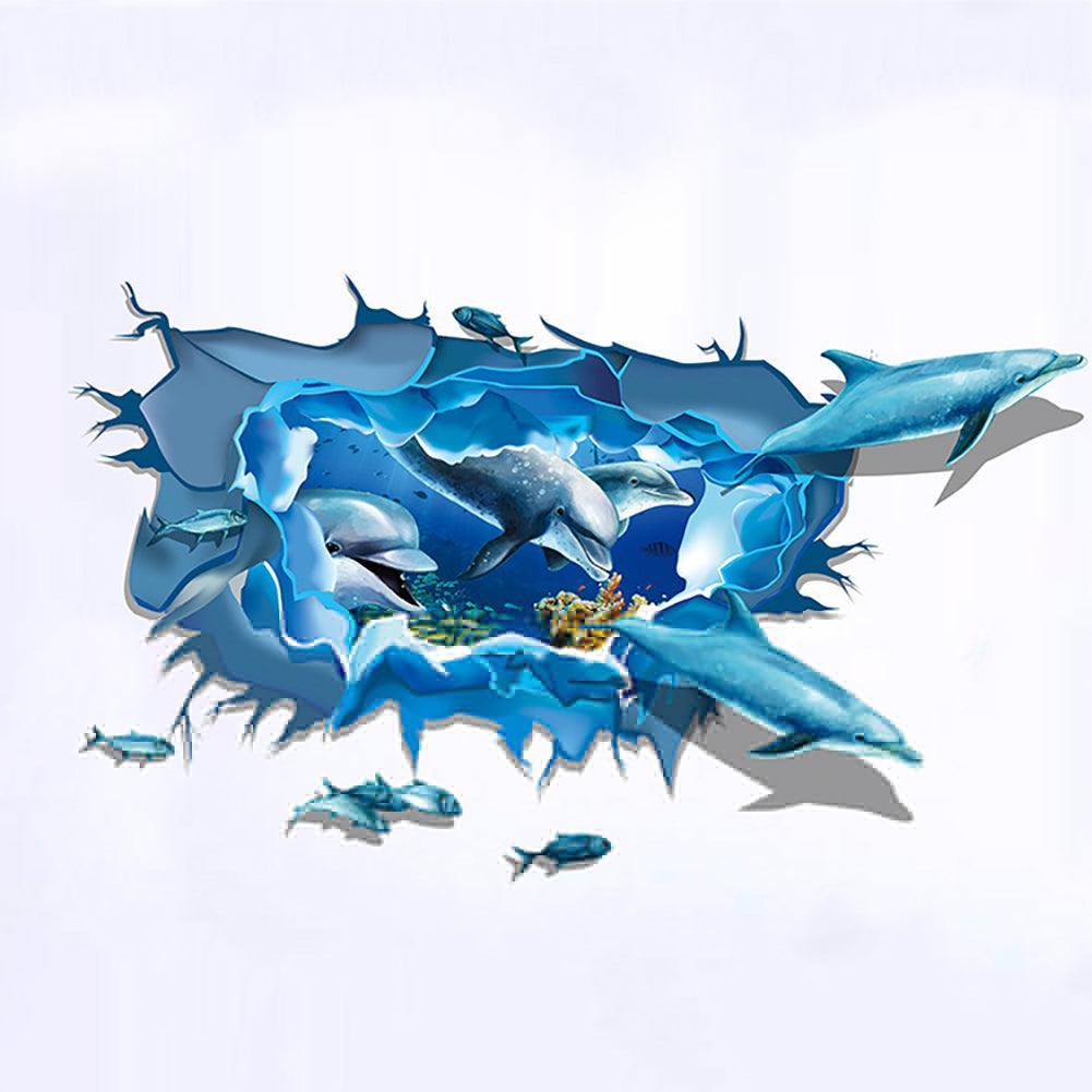 Lisslune | 3D Dolphin PVC Wall Decoration Stickers for Easy Home Transformation
