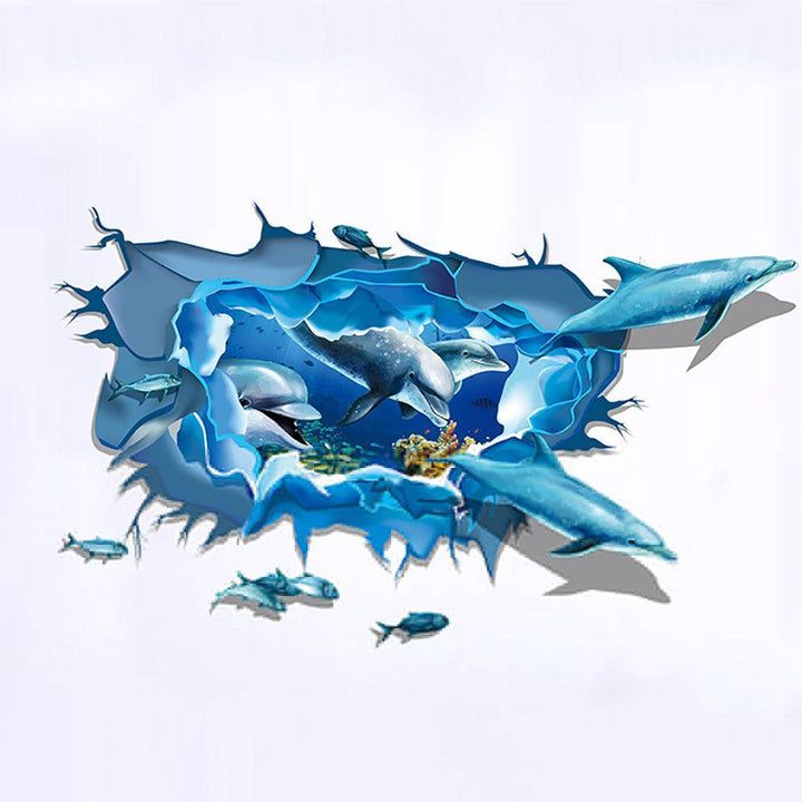 Lisslune | 3D Dolphin PVC Wall Decoration Stickers for Easy Home Transformation