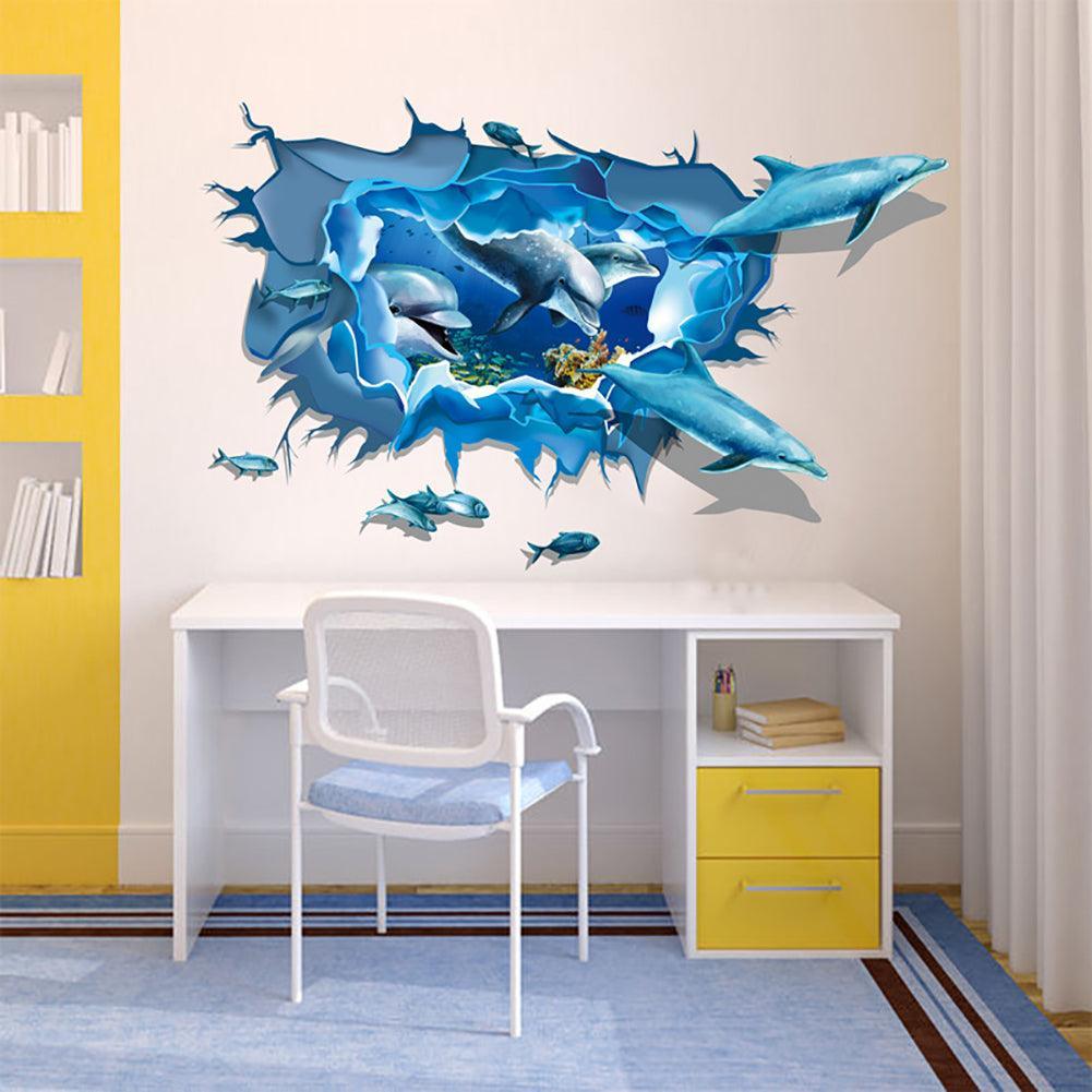 Lisslune | 3D Dolphin PVC Wall Decoration Stickers for Easy Home Transformation