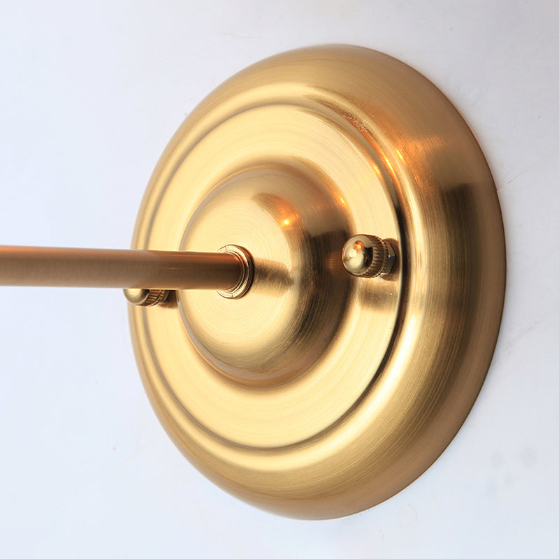 Lisslune | Brass 1 Lightbulb Wall Lamp Sconces Loft Style Metal Globe Shade Wall Mounted Lamp for Dining Room