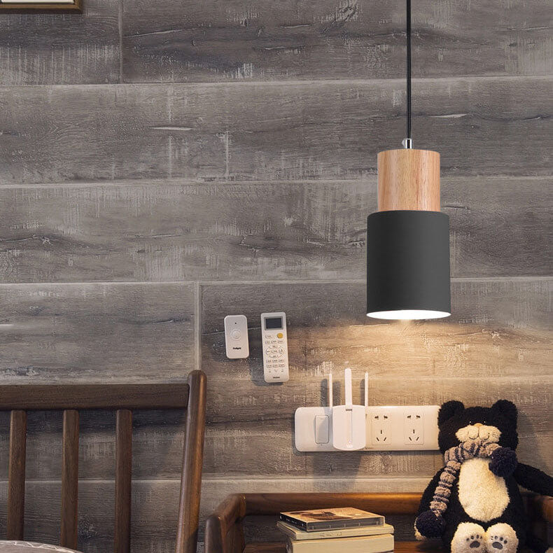 Lisslune | SinglePend - Nordic Macaron Cylinder Aluminium 1-flame LED pendant lamp