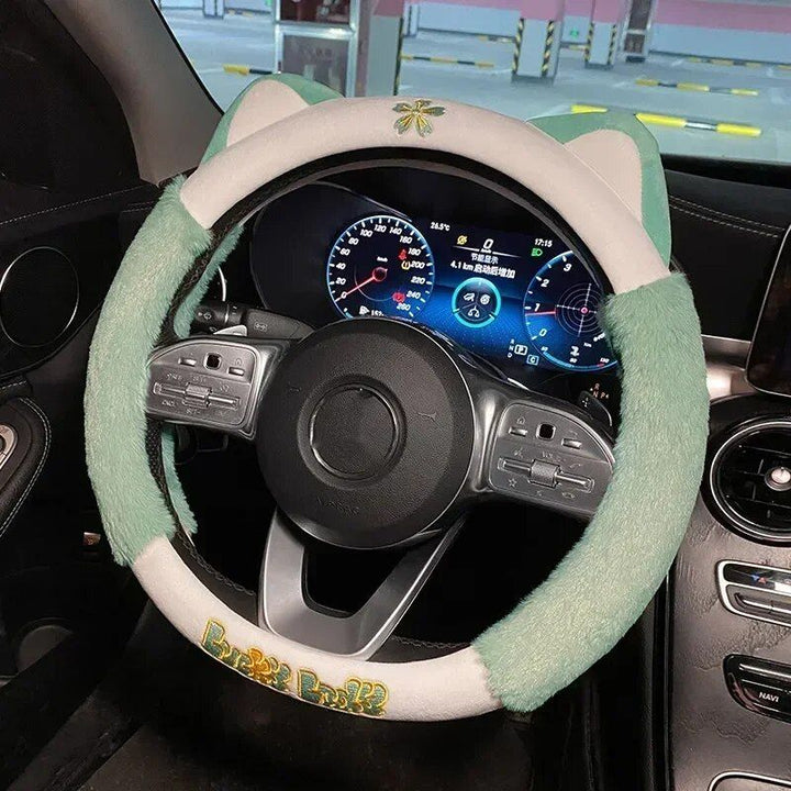 Lisslune | Colorful Plush Winter Steering Wheel Cover