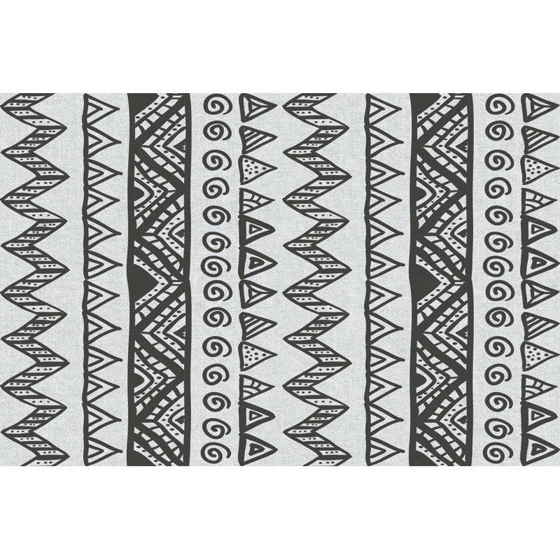 Lisslune | Americana Southwestern Rug in gray triangle diamond pattern rug polyester pet-friendly rug for home decoration