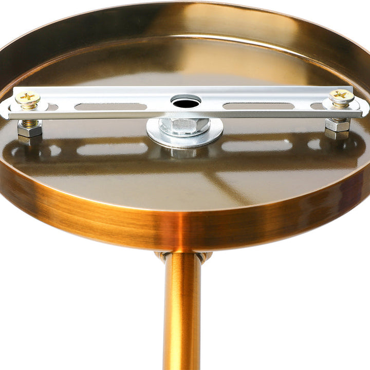 Lisslune | Retro Dome Wall Lamp 1 Bulb Metal Wall Lighting with Swingarm in Brass/Chrome for Bathroom