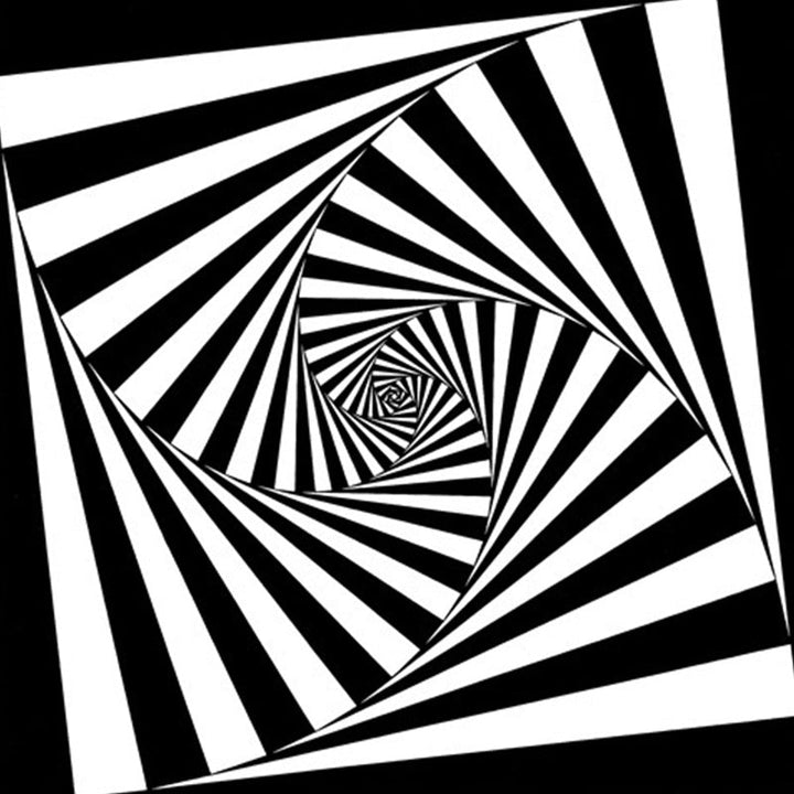 Lisslune | Novelty Living Room Rug in Black and White 3D Stripe Pattern Rug Polyester Non-Slip Machine Washable Rug