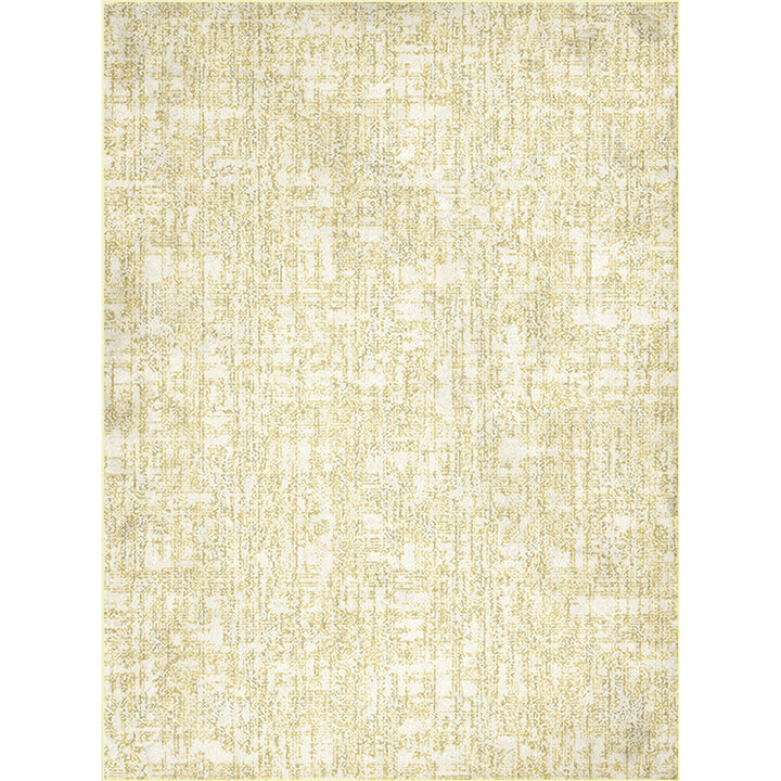 Lisslune | Simple abstract rug Yellow Polyester rug Machine washable Non-slip back Rug for bedroom
