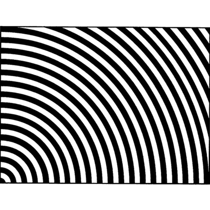 Lisslune | Black and White Bedroom Carpet Novelty 3D Half Arch Pattern Rug Polyester Non-slip Stain Resistant Carpet