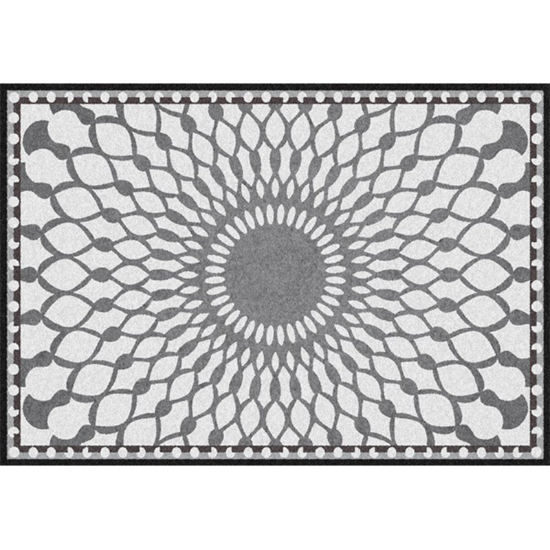 Lisslune | Gripe Bedroom Carpet Moroccan Geometric Mesh Pattern Area Rug Polyester Non-Slip Back Carpet