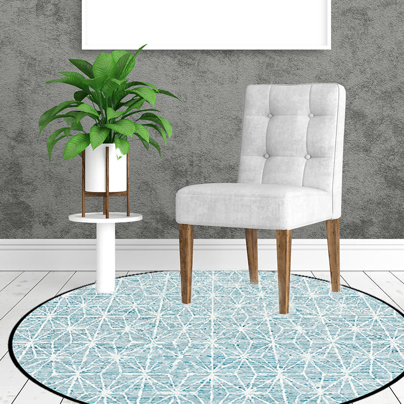 Lisslune | Cattle Rug Southwest Simple Geometric Grid Tribal Rug Polyester Non-slip Stain-resistant Area Rug