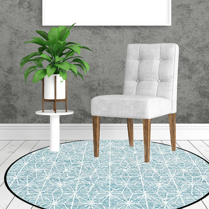 Lisslune | Cattle Rug Southwest Simple Geometric Grid Tribal Rug Polyester Non-slip Stain-resistant Area Rug