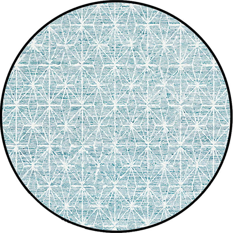 Lisslune | Cattle Rug Southwest Simple Geometric Grid Tribal Rug Polyester Non-slip Stain-resistant Area Rug