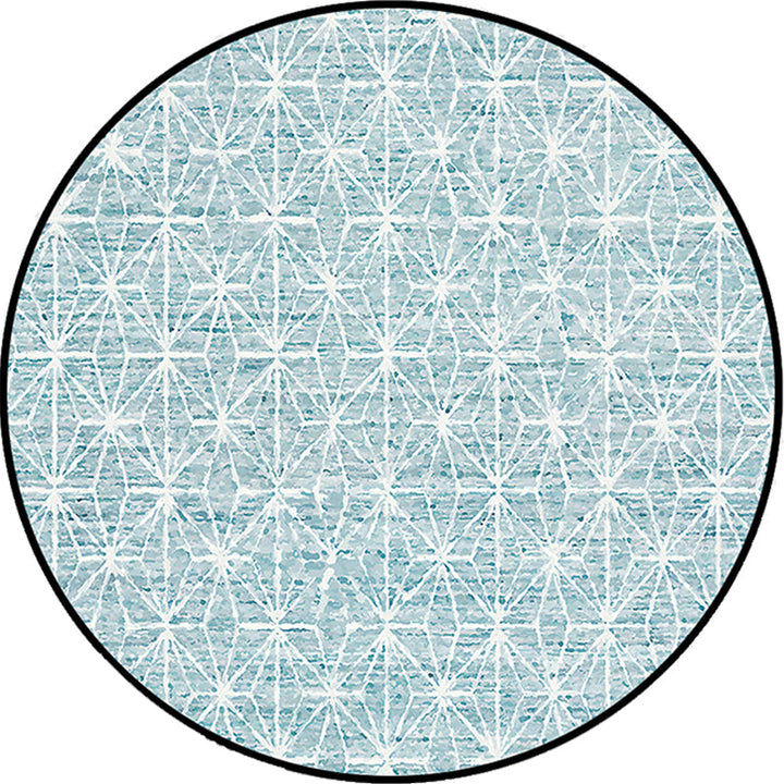 Lisslune | Cattle Rug Southwest Simple Geometric Grid Tribal Rug Polyester Non-slip Stain-resistant Area Rug