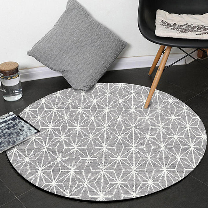 Lisslune | Cattle Rug Southwest Simple Geometric Grid Tribal Rug Polyester Non-slip Stain-resistant Area Rug