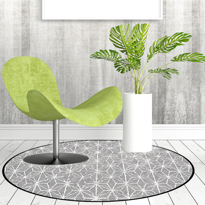 Lisslune | Cattle Rug Southwest Simple Geometric Grid Tribal Rug Polyester Non-slip Stain-resistant Area Rug