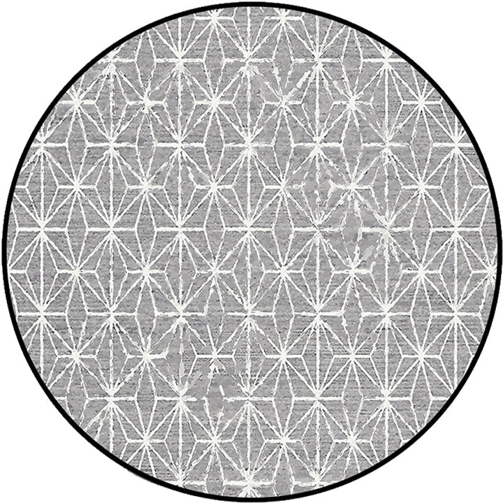 Lisslune | Cattle Rug Southwest Simple Geometric Grid Tribal Rug Polyester Non-slip Stain-resistant Area Rug