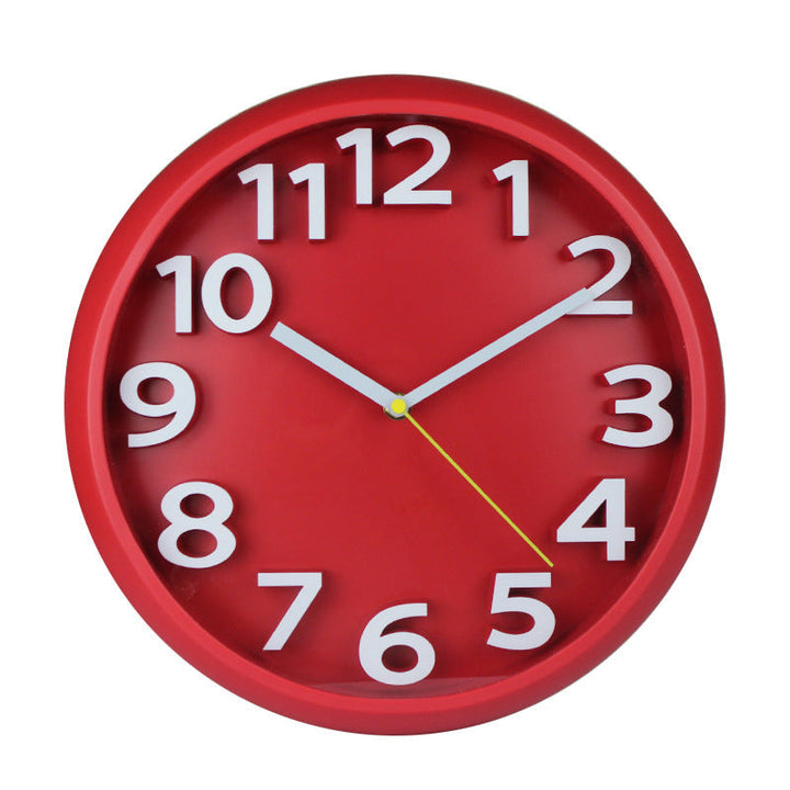 Lisslune | 3D Large Number Silent Wall Clocks 12.5 Inch Battery Operated