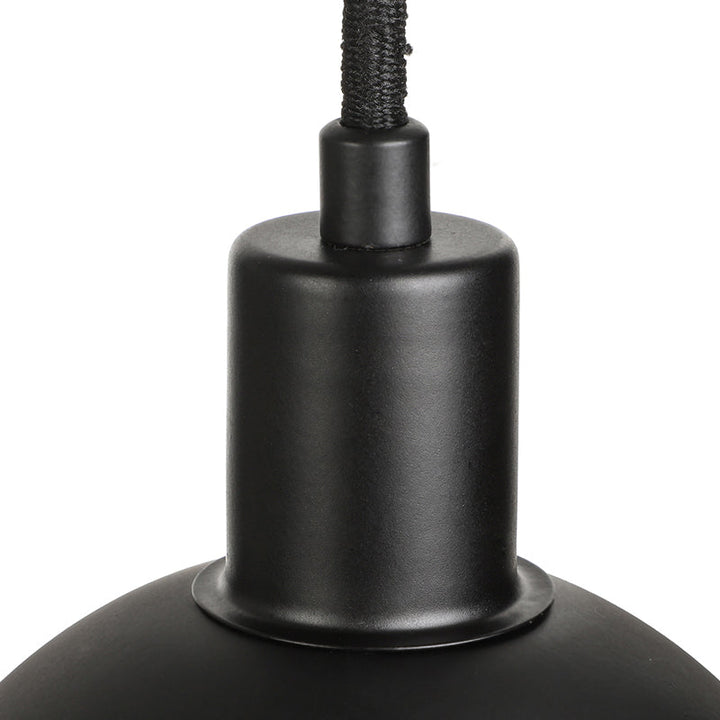 Lisslune | 1 Light Wall Lighting Farm Bowl Shade Metallic Wall Lamp in Black for Dining Room