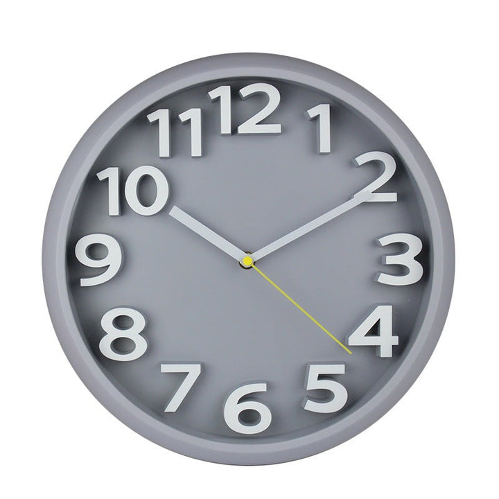 Lisslune | 3D Large Number Silent Wall Clocks 12.5 Inch Battery Operated