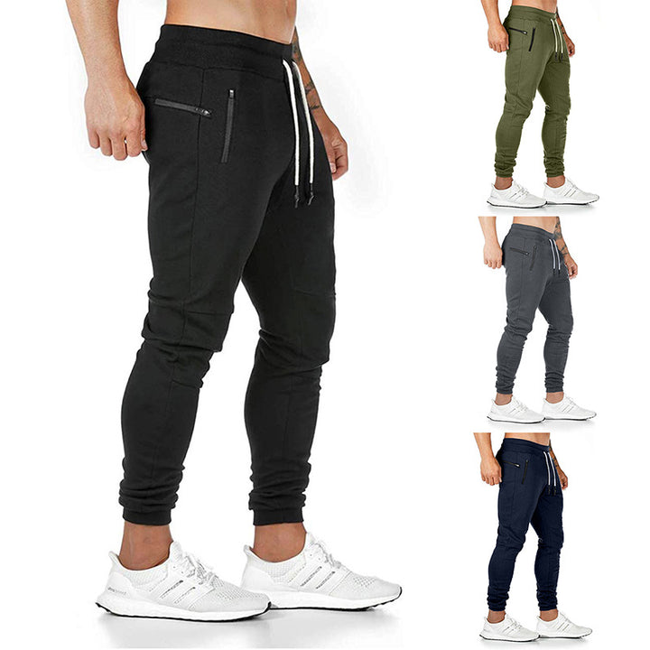 Men's sporty joggers with practical zip pockets and elastic waistband Lisslune