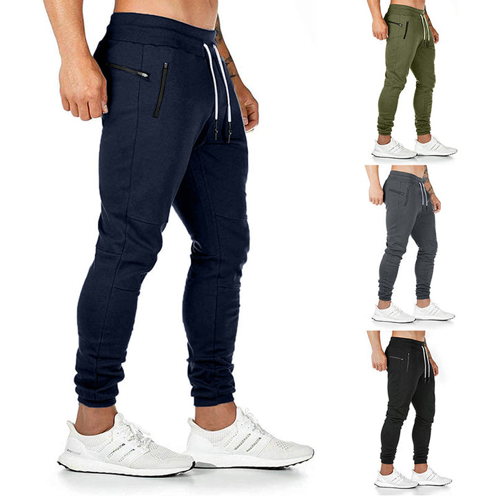 Men's sporty joggers with practical zip pockets and elastic waistband Lisslune