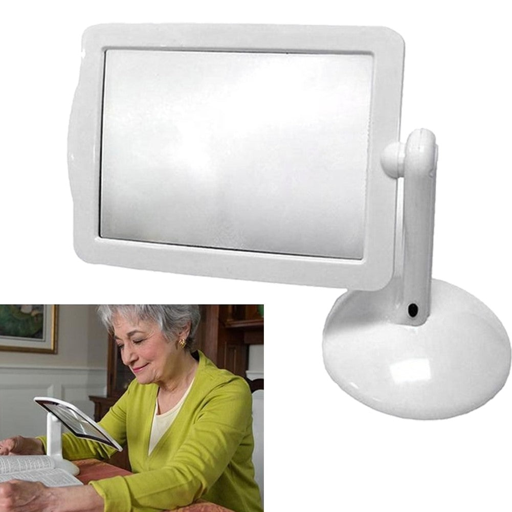Lisslune | LumaRead LED Full Page Magnifier – Portable Hands-Free Reading Magnifier with Stand & Light