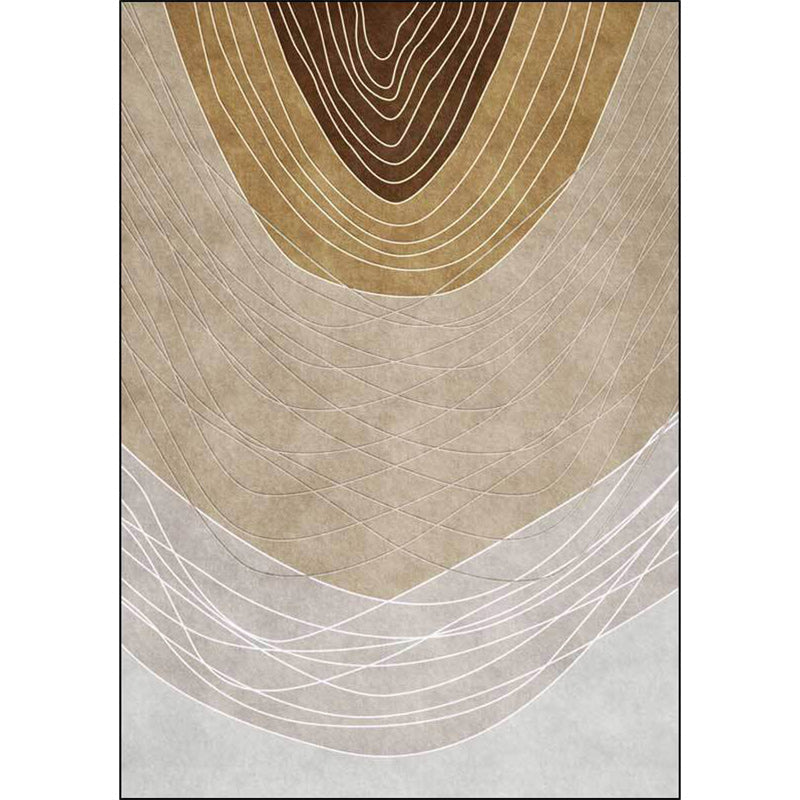 Lisslune | Novelty Living Room Rug Multicolor Color Block Wood Grain Print Rug Polyester Washable Pet-Friendly Rug