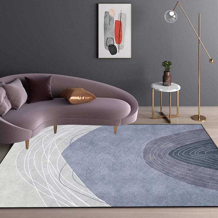 Lisslune | Novelty Living Room Rug Multicolor Color Block Wood Grain Print Rug Polyester Washable Pet-Friendly Rug
