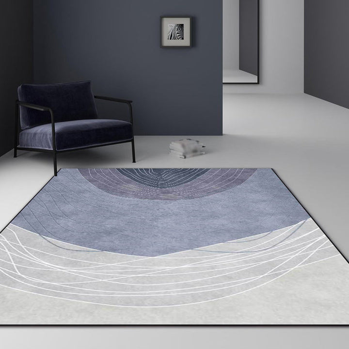Lisslune | Novelty Living Room Rug Multicolor Color Block Wood Grain Print Rug Polyester Washable Pet-Friendly Rug