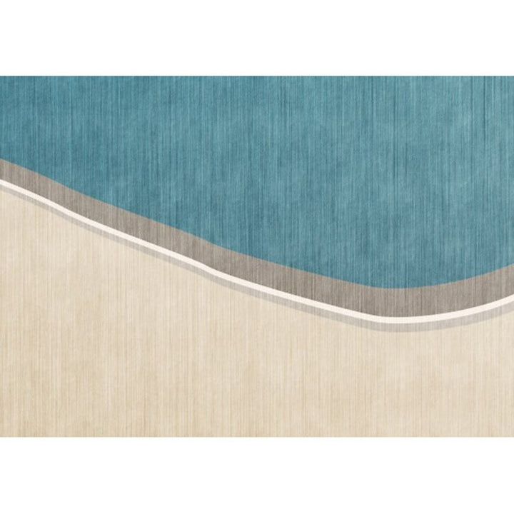 Lisslune | Colorful Round Bedroom Carpet Novelty Color Block Pattern Area Rug Polyester Washable Anti-Slip Carpet