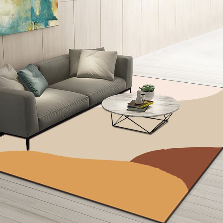 Lisslune | Novelty Living Room Rug Colorful Color Block Print Rug Polyester Pet Friendly Stain Resistant Rug