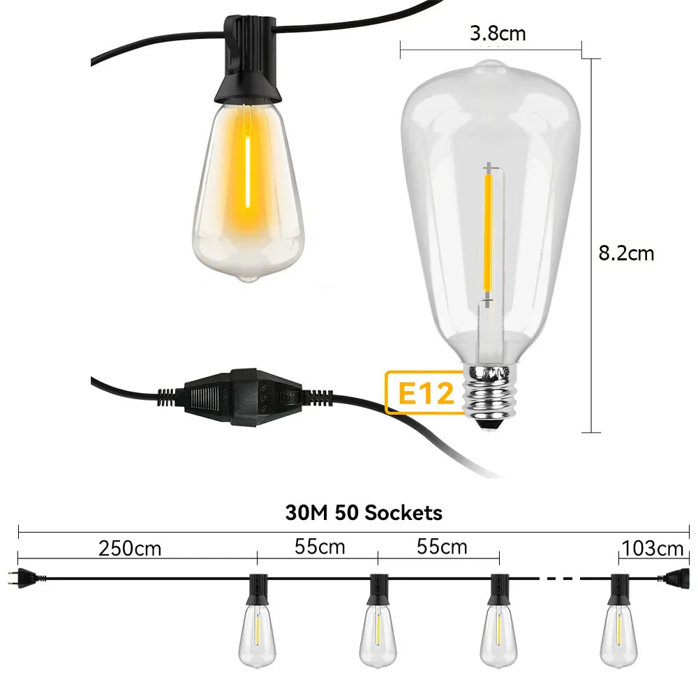 Lisslune | Weatherproof LED string lights