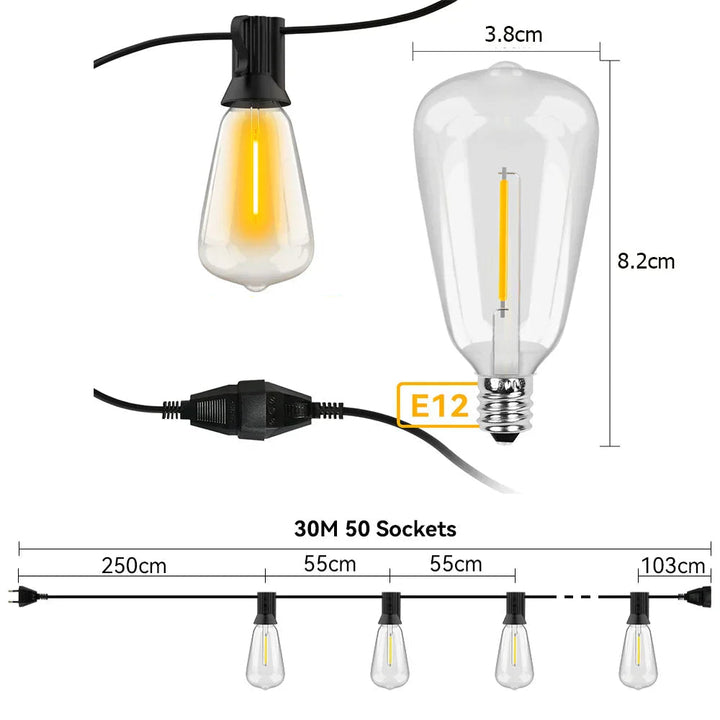 Lisslune | Weatherproof LED string lights
