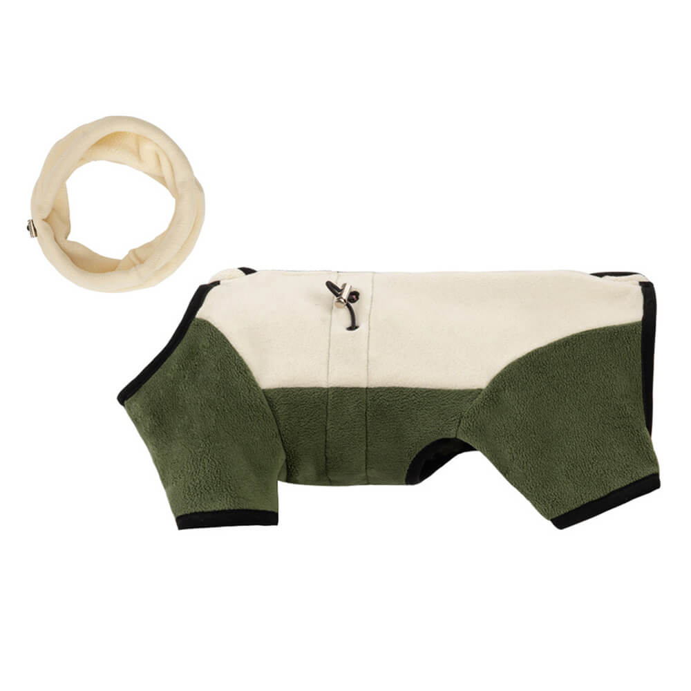Lisslune | Full Protection Polar Fleece Dog Overall with Removable Collar