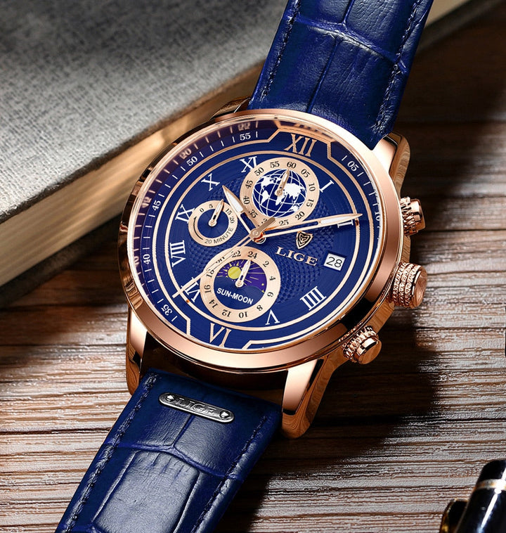 Lisslune | Classic Chronograph Men’s Watch | Stylish & Functional Luxury Wristwatch for Every Occasion