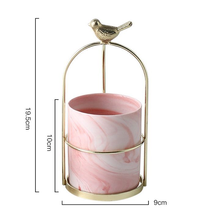 Lisslune | Flower plant pots with bird design for stylish decoration