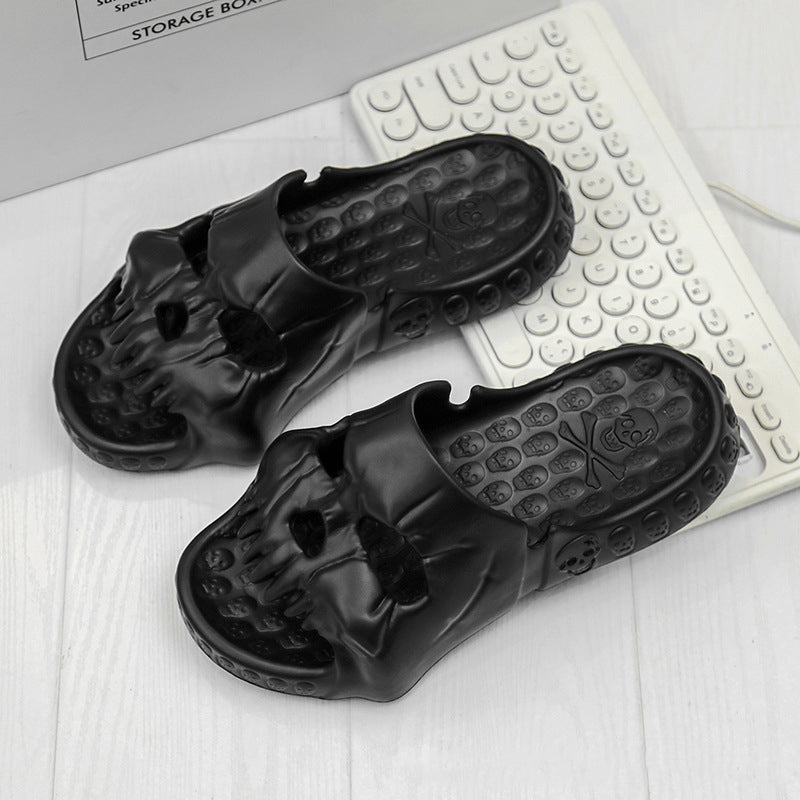 Lisslune | Skull Design Single Band Slippers