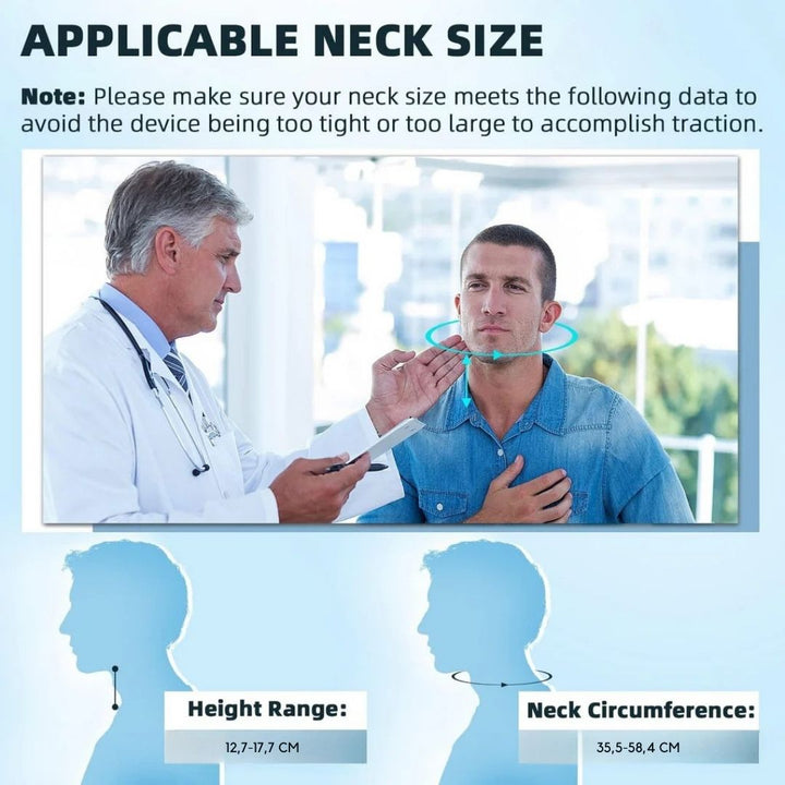 Lisslune | Neck Stretcher for Pain Relief - Adjustable Cervical Traction Device Ideal for Neck Tension and Discomfort