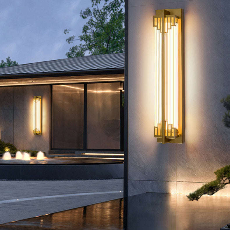 Lisslune | LumaRay Waterproof LED Wall Light | Stainless Steel Glass | Rectangular | Outdoor Lighting Terrace