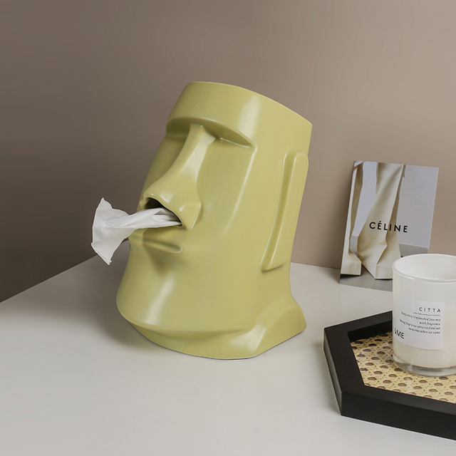 Lisslune | StatueTissue - unusual Moai scarf holder for stylish spaces