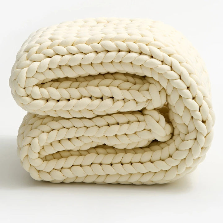 Lisslune | Chunky Knit Handmade Weighted Throw – Ultra-Cozy & Stylish Blanket