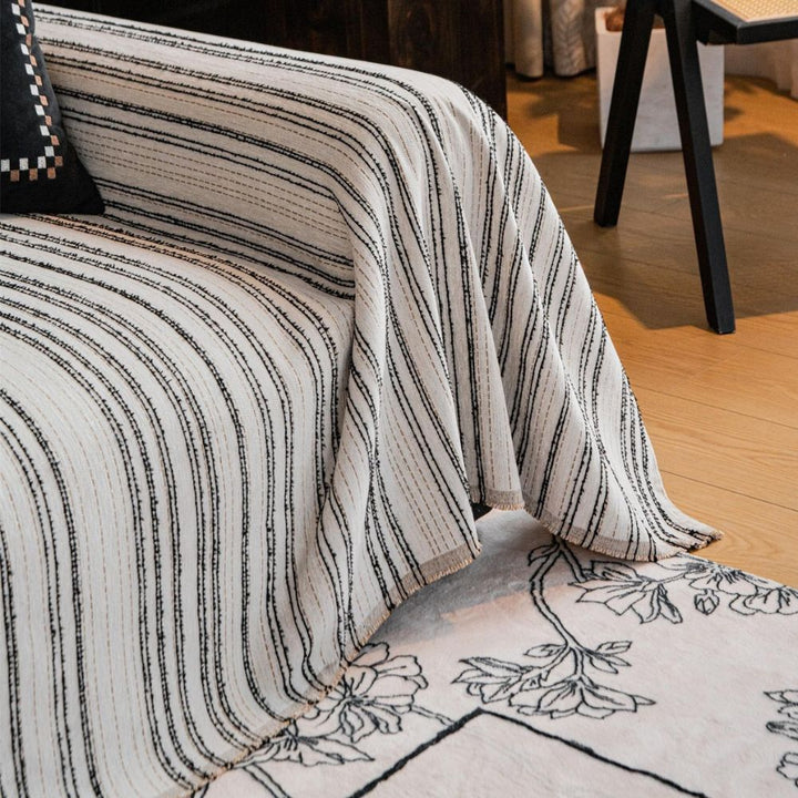 Lisslune | Regal Stripes Chenille Sofa Cover