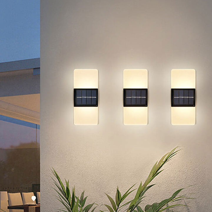 Lisslune | LumaZen Solar LED Wall Lamp | Weatherproof | Solar Powered Outdoor Lighting | Garden & Patio Decor