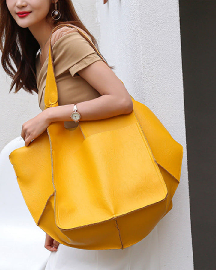 Lisslune | Chic & Sustainable Leather Bag with Large Capacity - Elegant, Versatile Women's Handbag