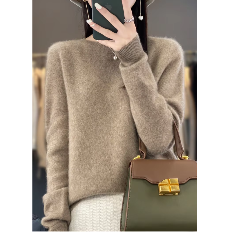 Lisslune | Cashmere Pullover Women Stylish Round Neck, Soft & Comfortable