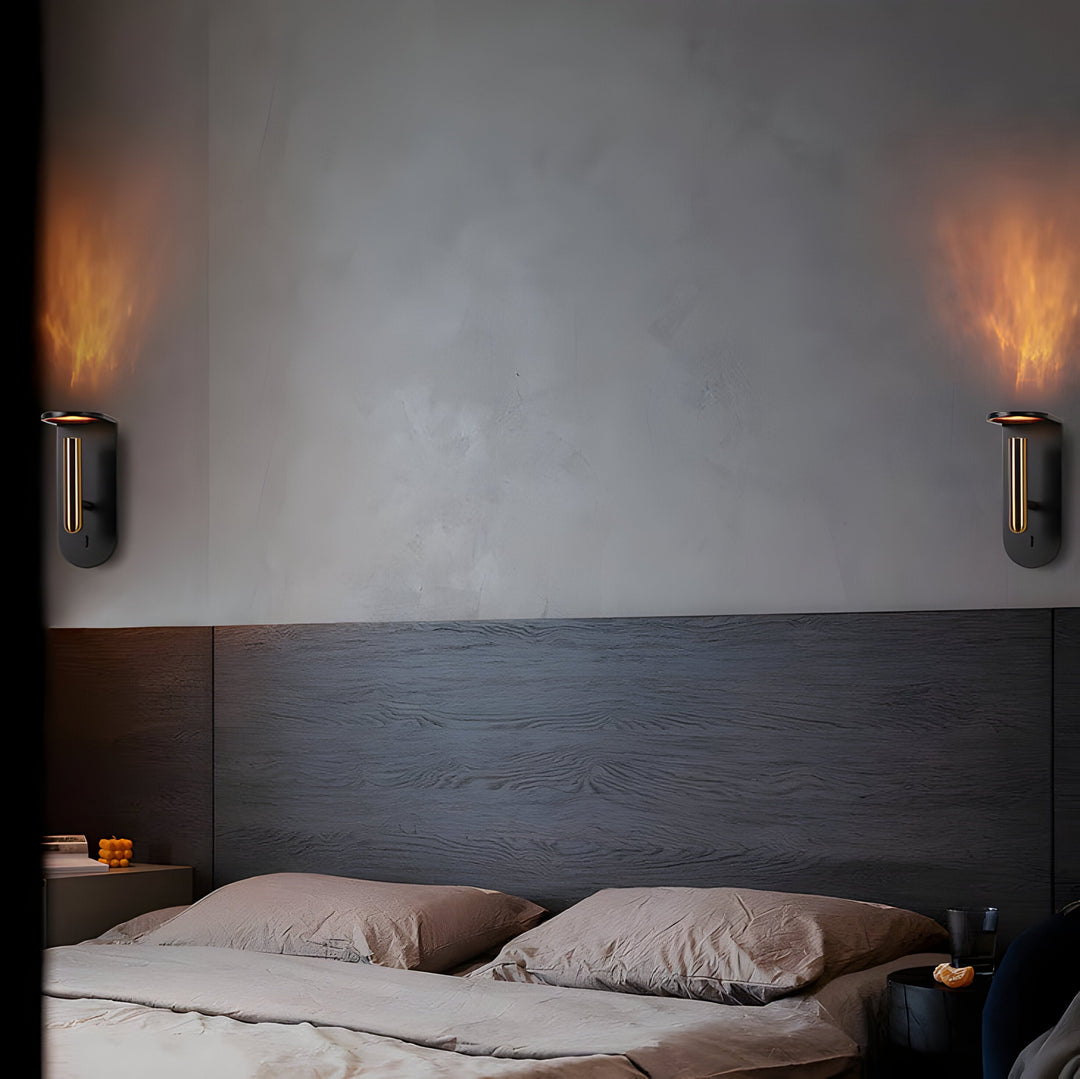 Lisslune | NordiFlame – Adjustable Nordic LED wall light with flame effect
