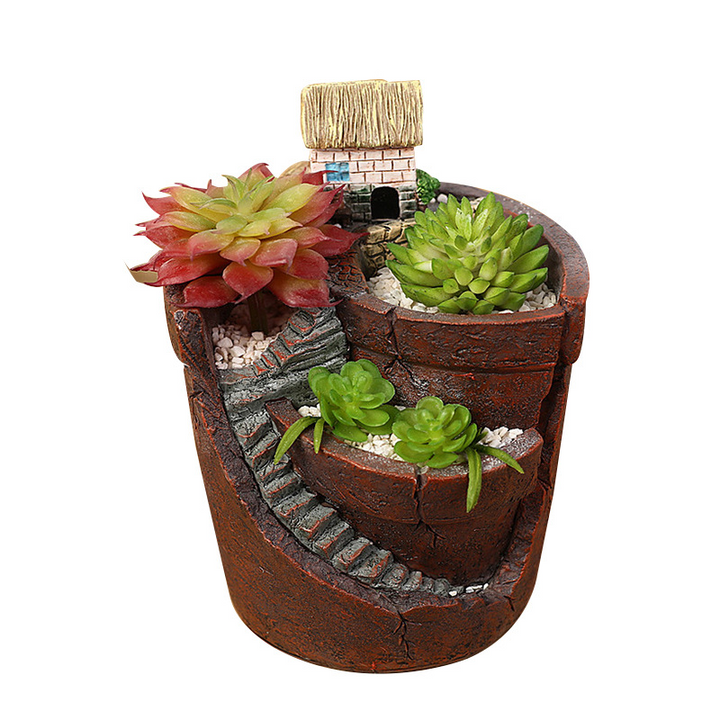 Lisslune | Succulent decorative flower pot for mini garden – Bonsai planting pot for micro landscape and garden