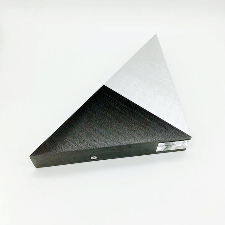 Lisslune | TriLumina Prism LED Wall Light | Creative Pyramid Design | Aluminum & Acrylic | Colored Light Options